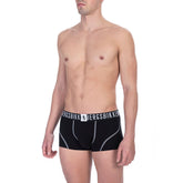 Bikkembergs Black Cotton Men's Trunk Underwear Twin Pack -   -  Bikkembergs.